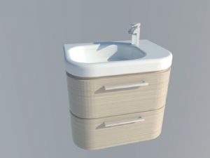 洗手台洗手池浴室柜SU模型 免费sketchup模型下载