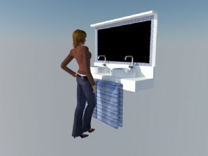 牛仔裤美女人物SU模型