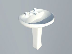 洗脸盆洗手池SU模型