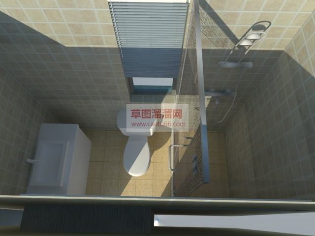 浴室间洗澡房沐浴SU模型