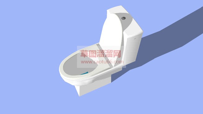 简单白色马桶SU模型