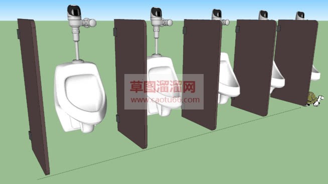 厕所便池隔板SU模型
