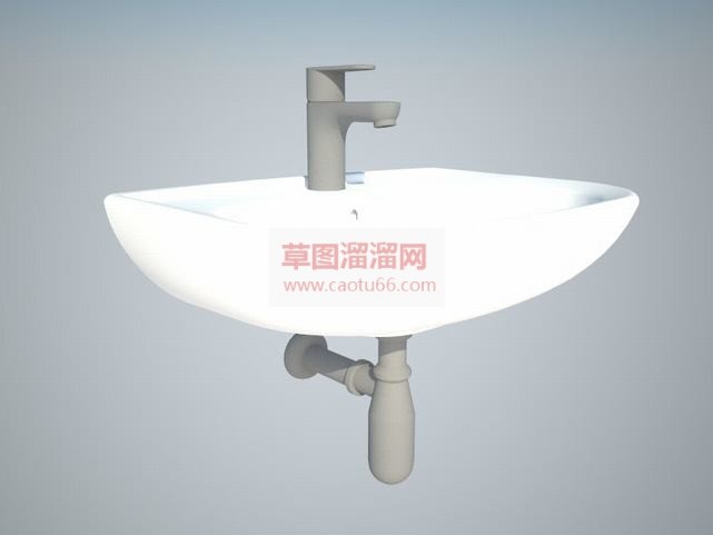 洗手台洗手池SU模型