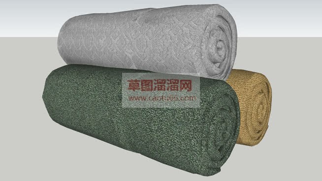 卷起来的毛巾SU模型