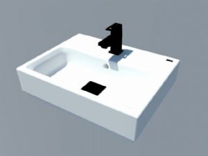 陶瓷洗手池免SU模型 免费sketchup模型下载