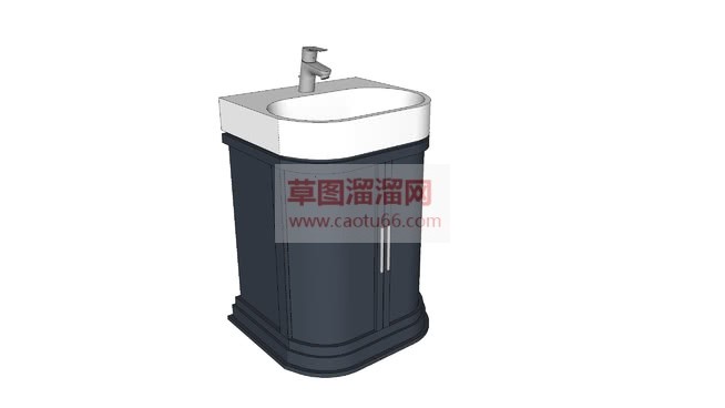 洗手池洗手台SU模型