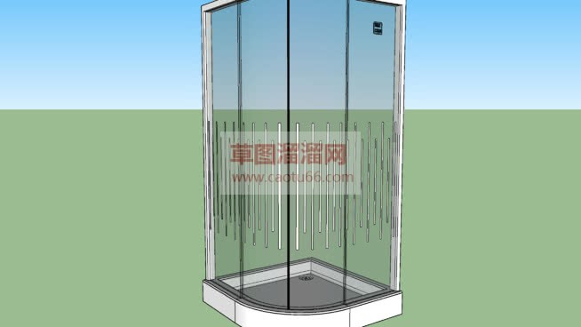 浴室间淋浴隔SU模型