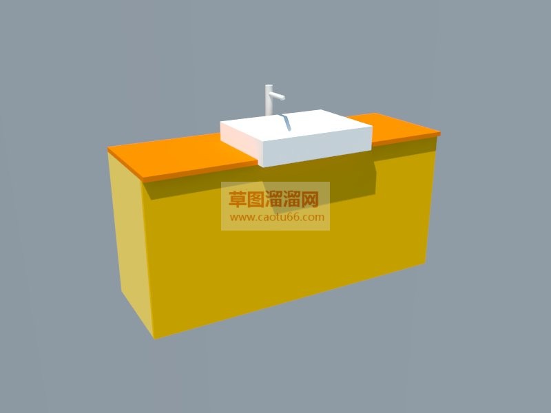 简易现代洗手SU模型