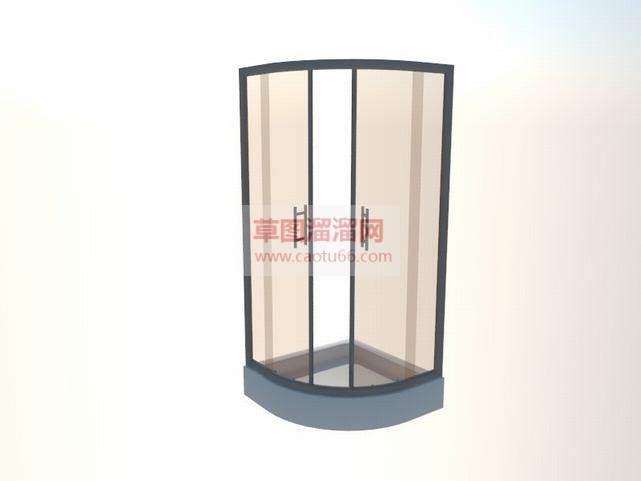 墙角浴室间玻SU模型