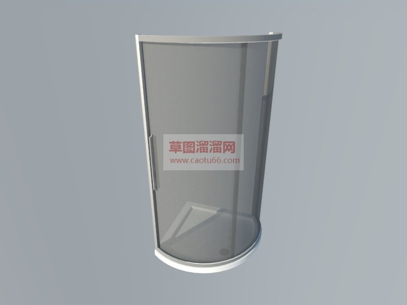 淋浴间玻璃隔SU模型