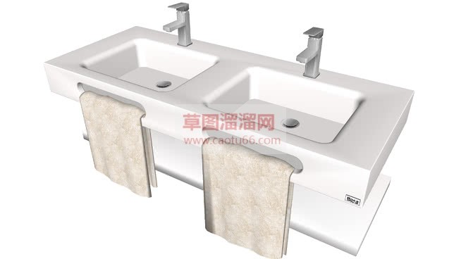 洗手池洗手台SU模型