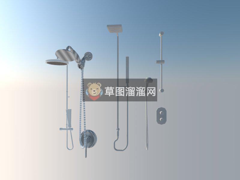 淋浴花洒SU模型