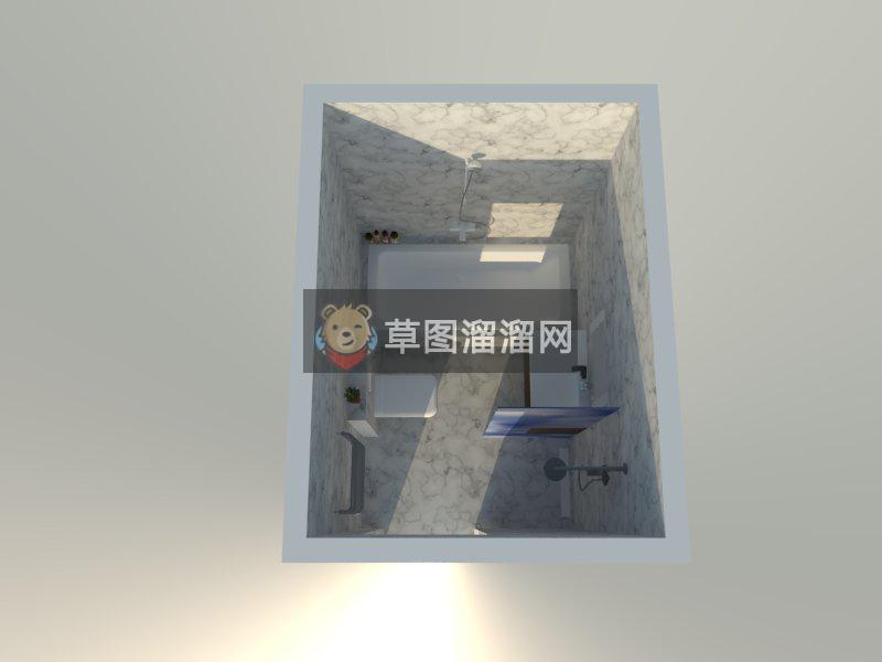 浴室间洗澡房沐浴SU模型