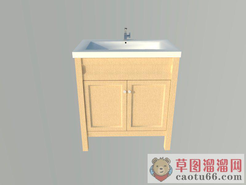 洗手池浴室柜SU模型
