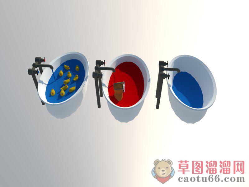 浴室浴缸SU模型