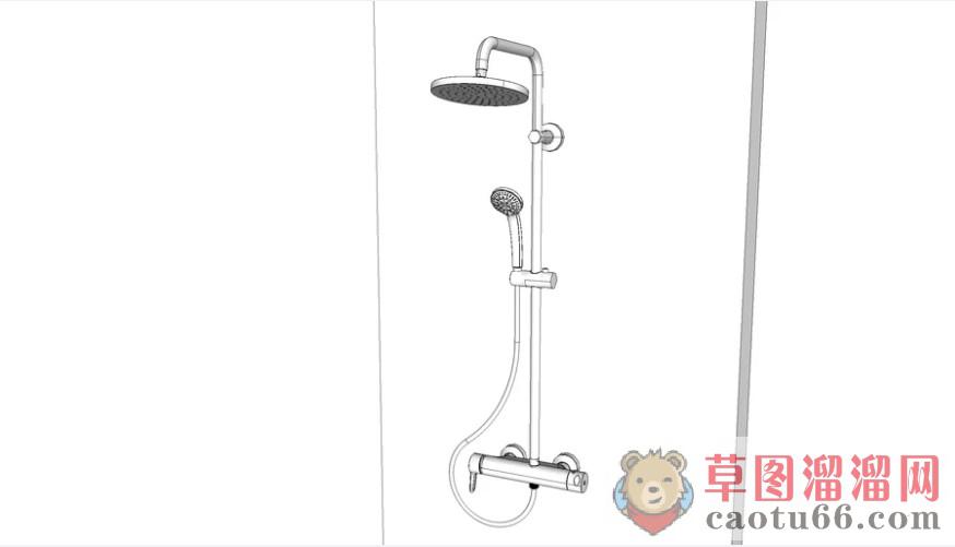 花洒淋浴SU模型