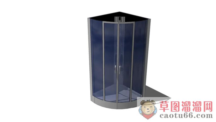 玻璃淋浴间淋浴房SU模型