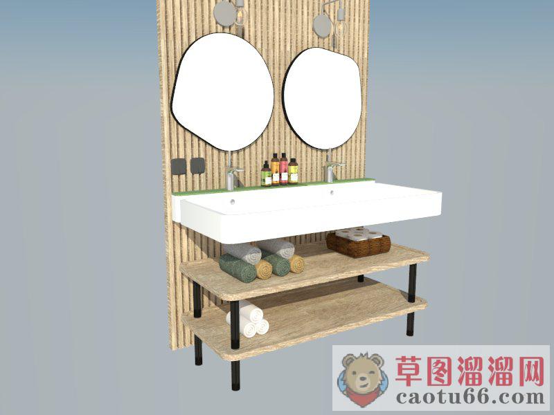 现代浴室柜SU模型