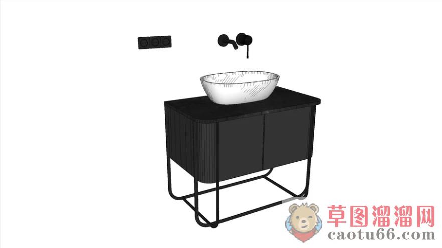 洗手池浴室柜SU模型