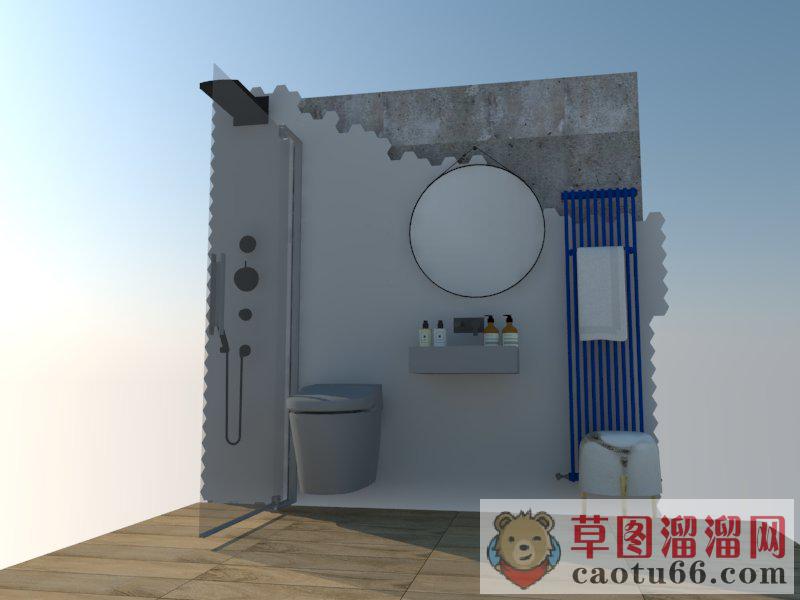浴室马桶便池SU模型