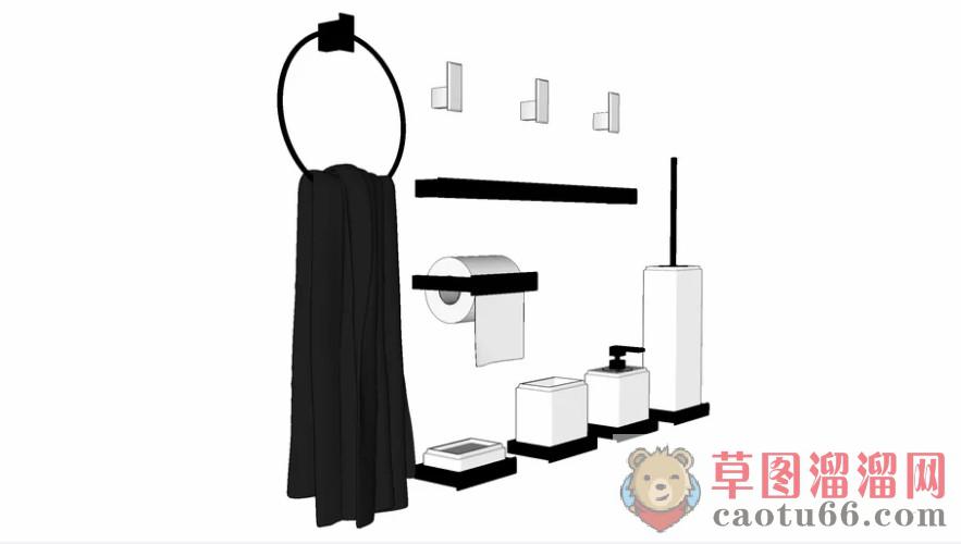 浴室道具用品SU模型