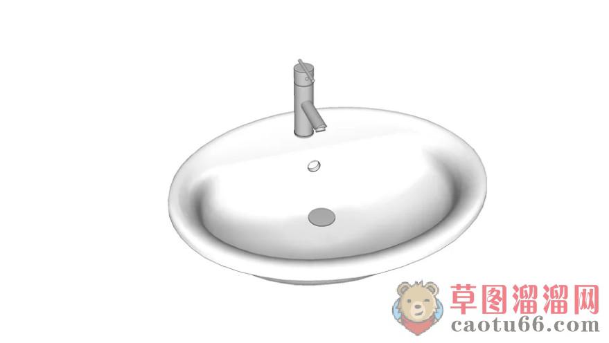 洗手池盆SU模型