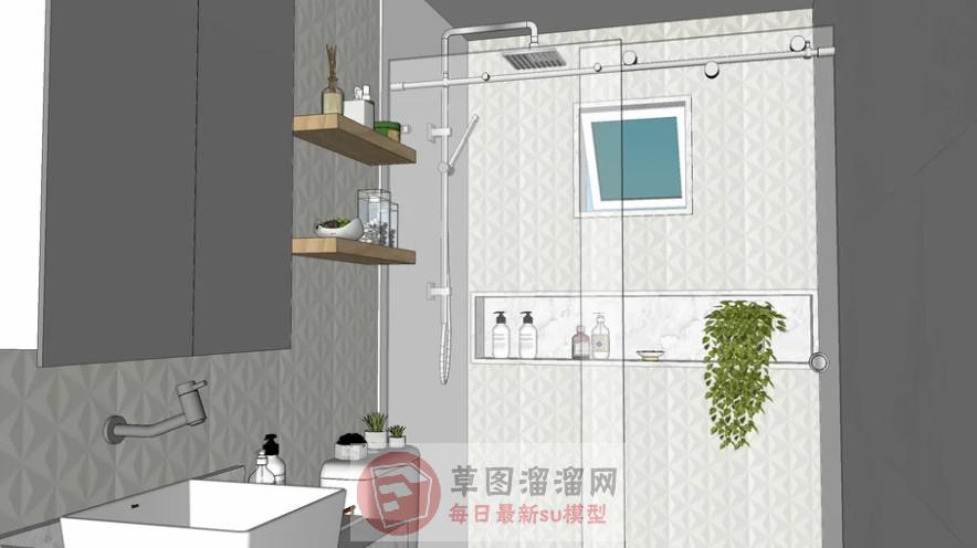 浴卫浴室卫生间SU模型