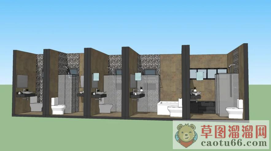 浴室卫生间SU模型