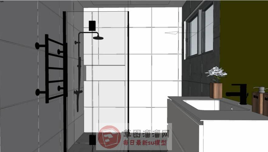 卫生间浴室SU模型
