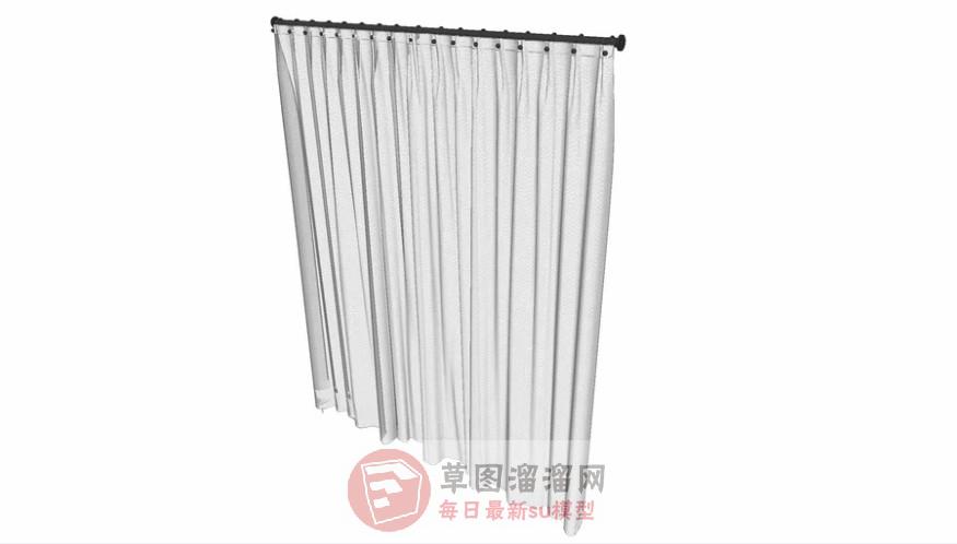 淋浴帘SU模型
