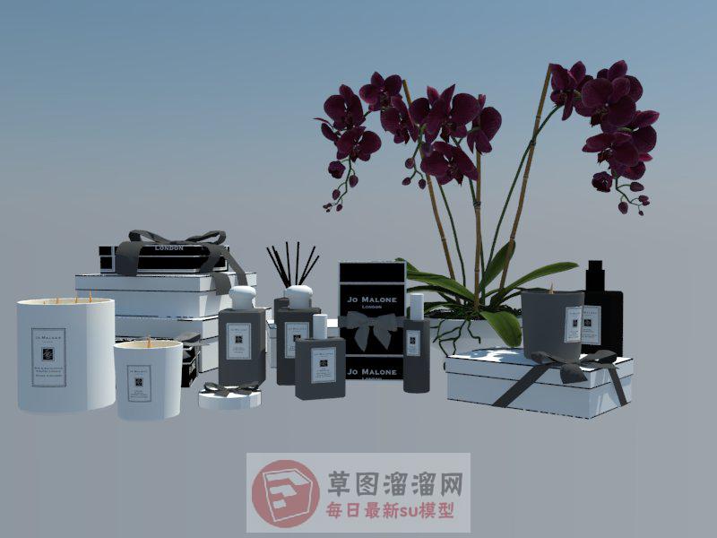 浴室装饰品摆件SU模型