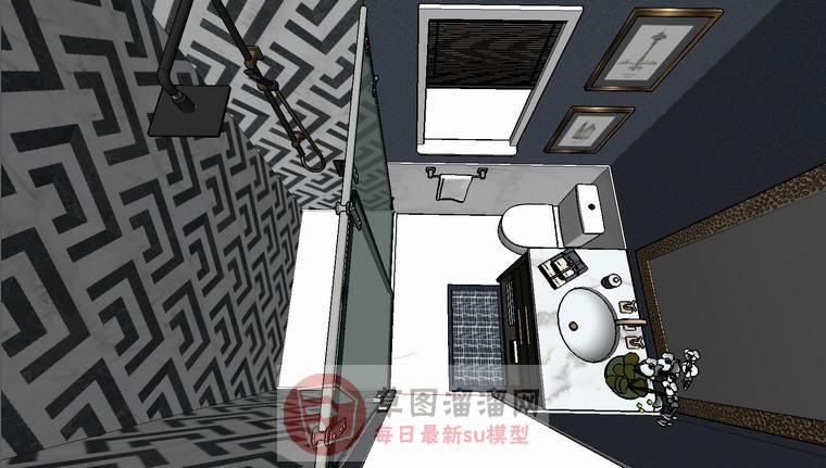 浴室浴卫SU模型