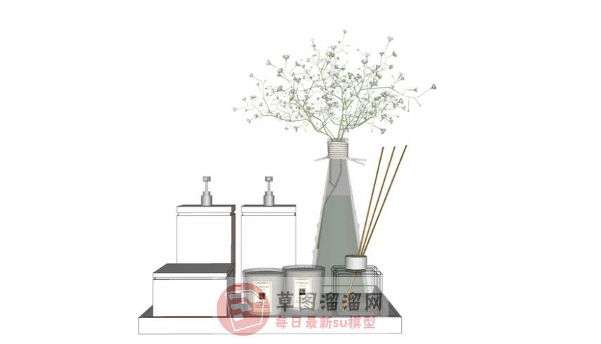 浴室装饰品花瓶SU模型