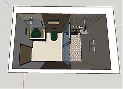 卫生间浴室淋浴SU模型 免费sketchup模型下载