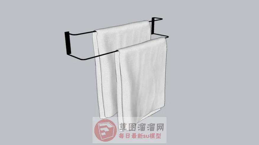 毛巾架SU模型
