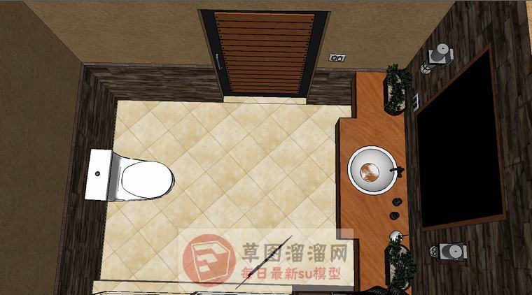 浴室卫生间SU模型