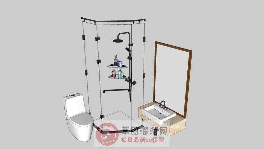 浴室浴卫道具SU模型