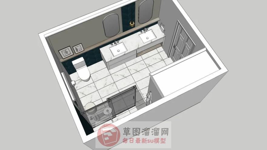 浴室卫生间厕所SU模型