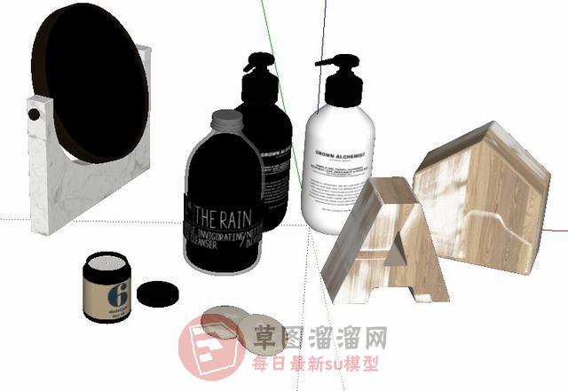 浴室装饰品摆件SU模型