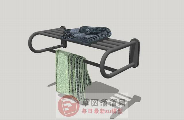 毛巾架SU模型