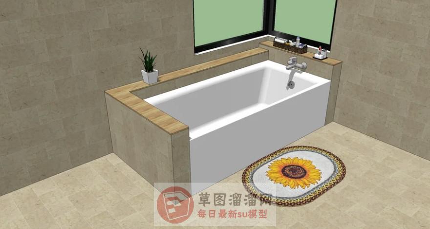 洗澡浴缸SU模型
