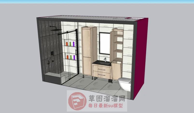浴室卫生间SU模型