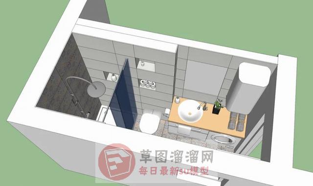 浴室卫生间SU模型