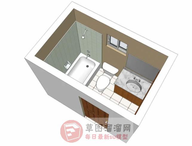 浴室卫生间SU模型