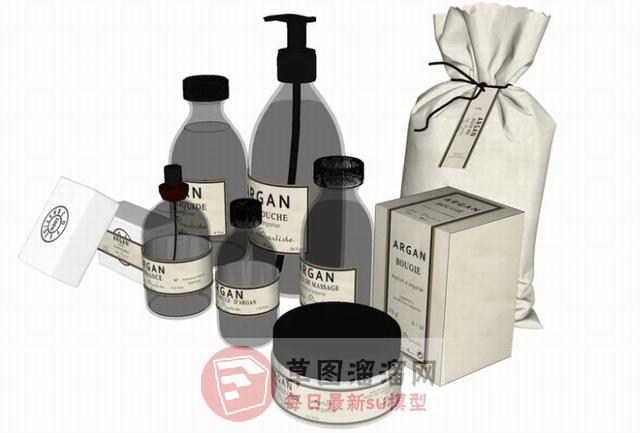 浴室道具装饰品SU模型