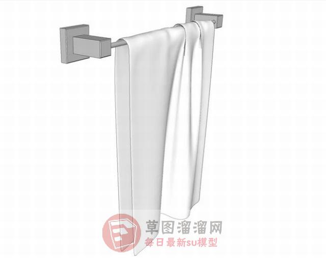 浴室毛巾架SU模型