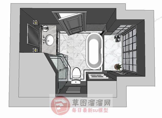 浴室卫生间厕所SU模型