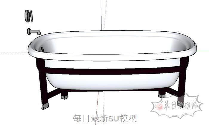 浴缸浴卫SU模型