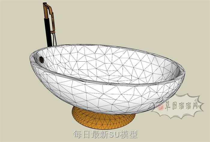浴缸浴卫浴室SU模型