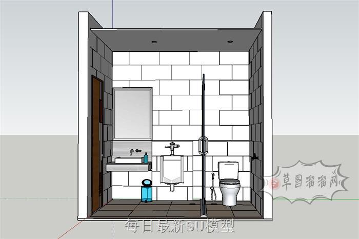 卫生间浴室SU模型